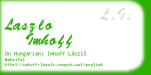 laszlo imhoff business card